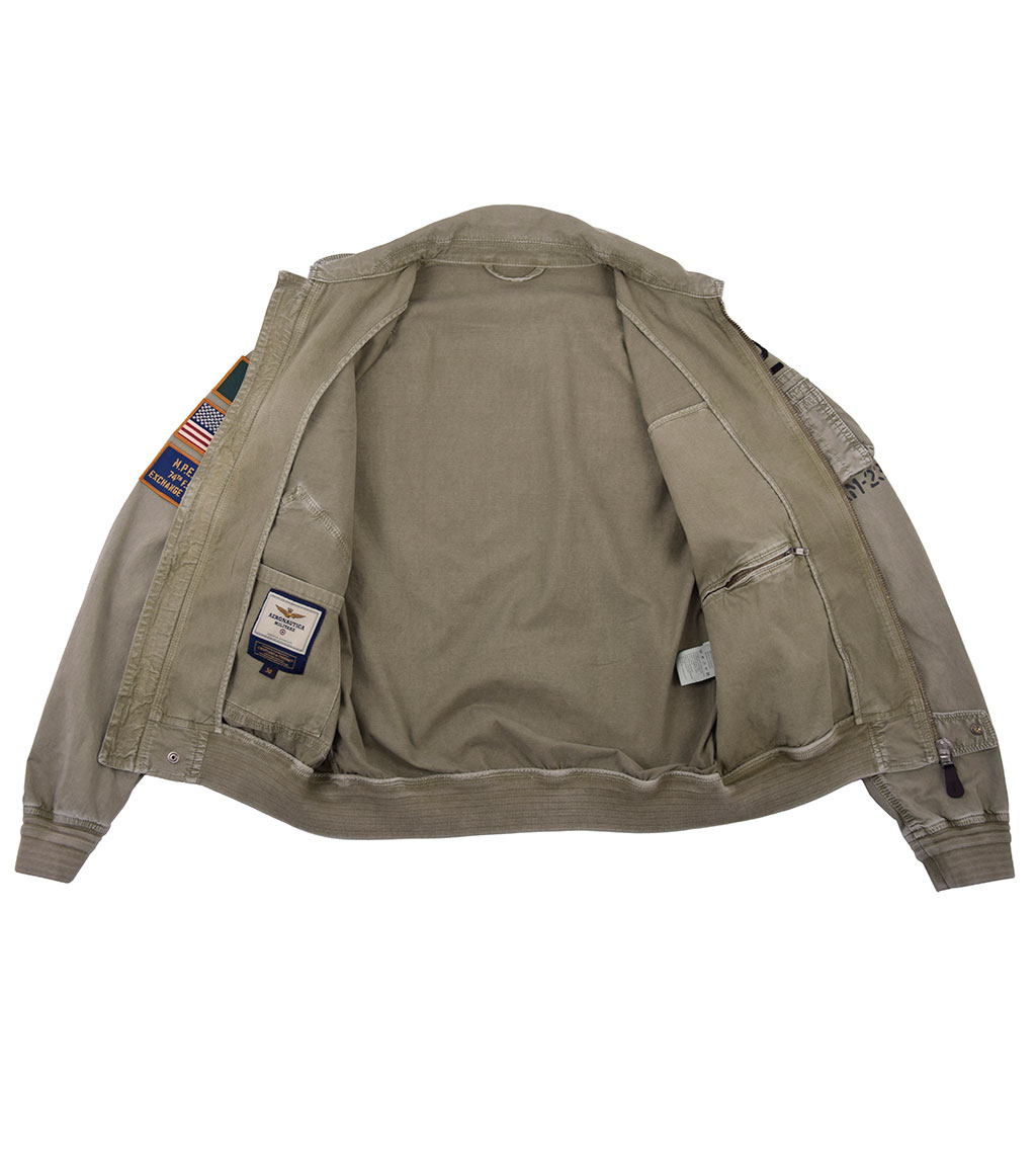 Ветровка-бомбер AERONAUTICA MILITARE SS19 salvia (AB 1766) 