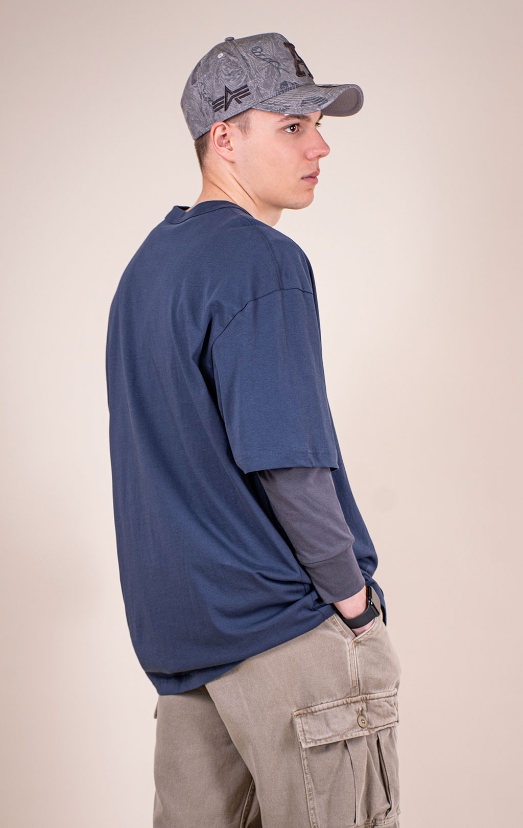 Футболка ALPHA INDUSTRIES RELAXED TEE SS 26 rep. blue 