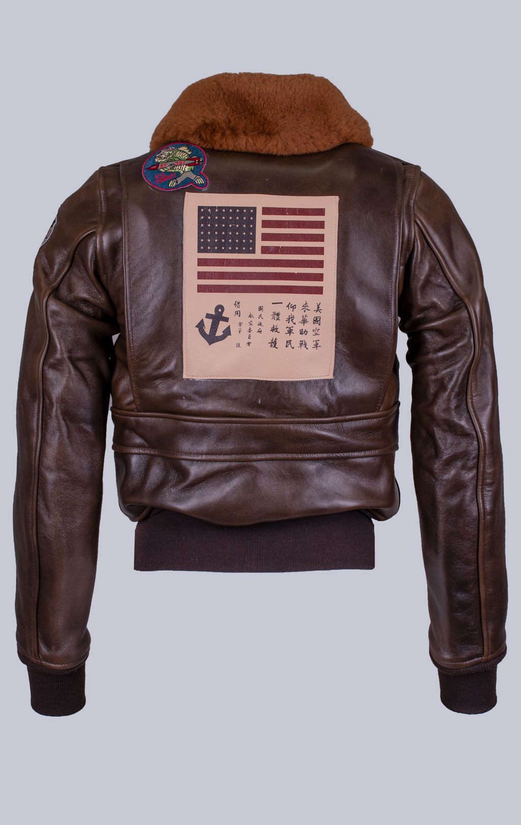 Женская куртка-пилот COCKPIT Top Gun кожа brown (W201036) 