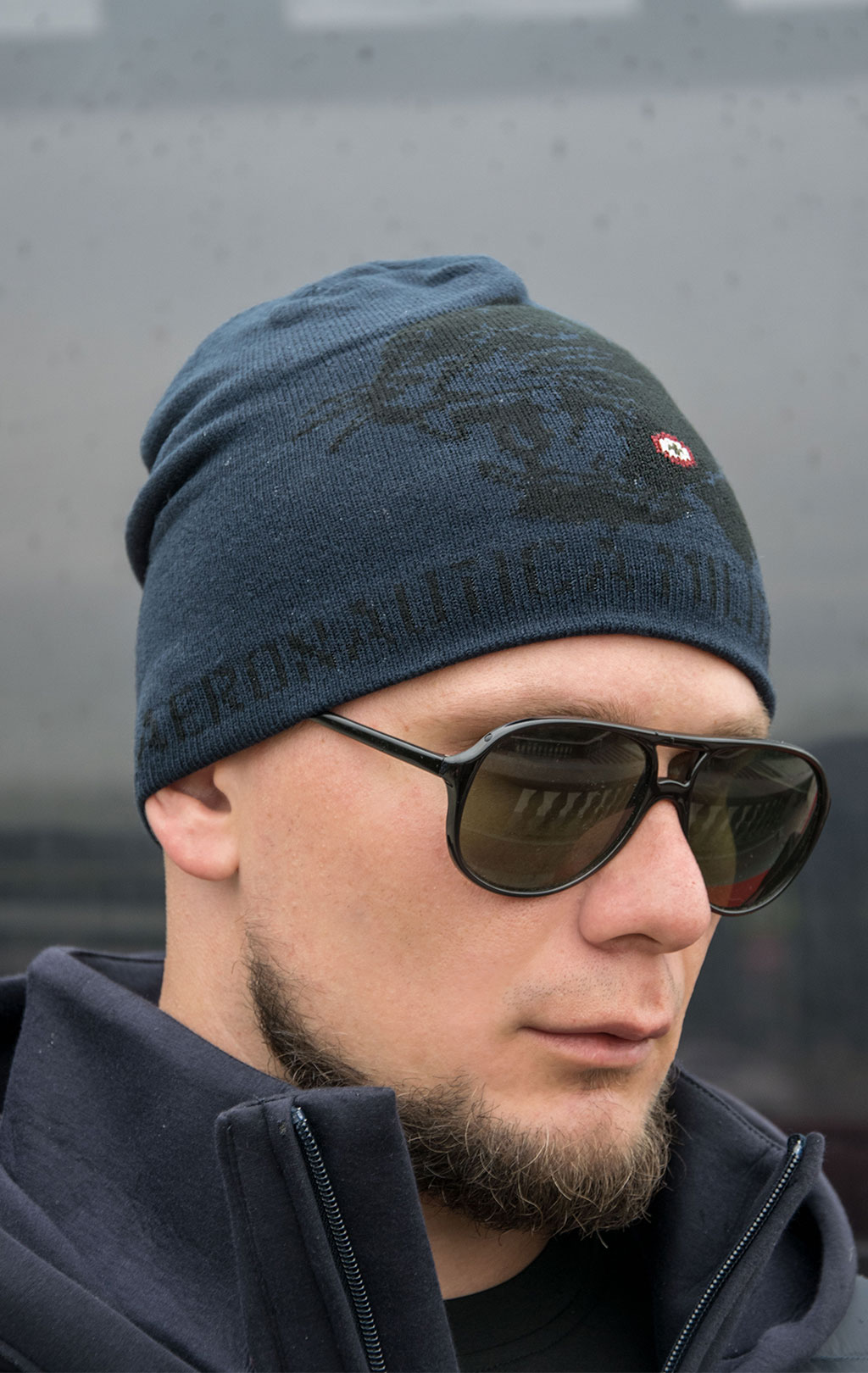 Шапка вязаная AERONAUTICA MILITARE FW 21/22/CN blue navy (CU 032) 