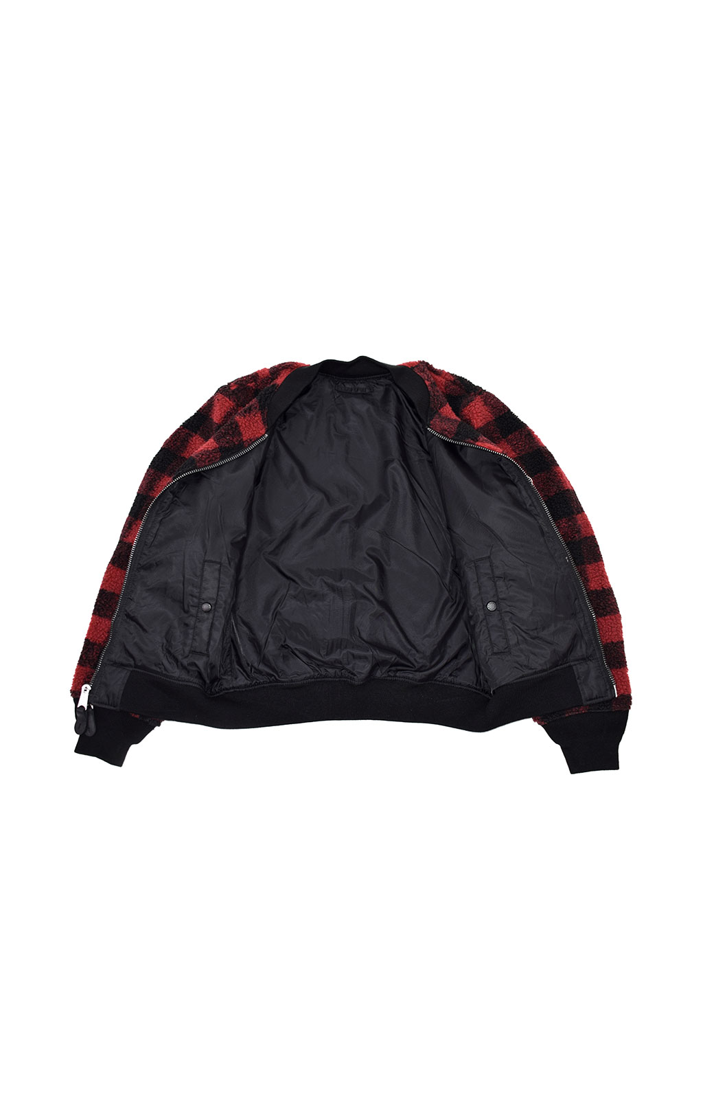 Женская куртка-пилот ALPHA INDUSTRIES 2-х сторонняя SHERPA L-2B FW 21 m red plaid 