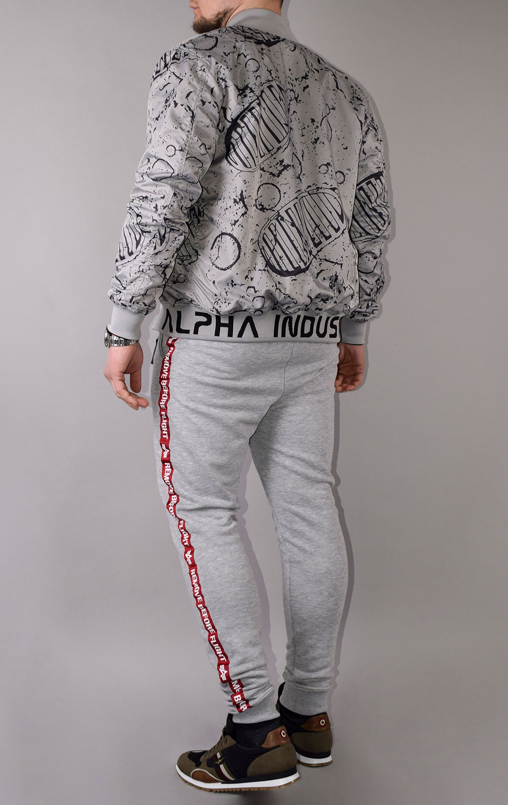 Ветровка-бомбер ALPHA INDUSTRIES MOON LANDING REVERSIBLE MA-1 black 