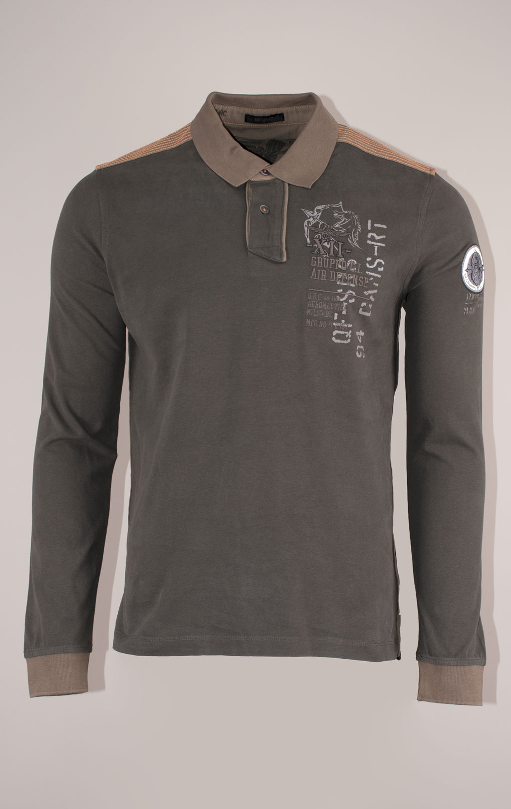 Поло-лонгслив AERONAUTICA MILITARE FW 24/25/TR dark musk (PO 1820) 