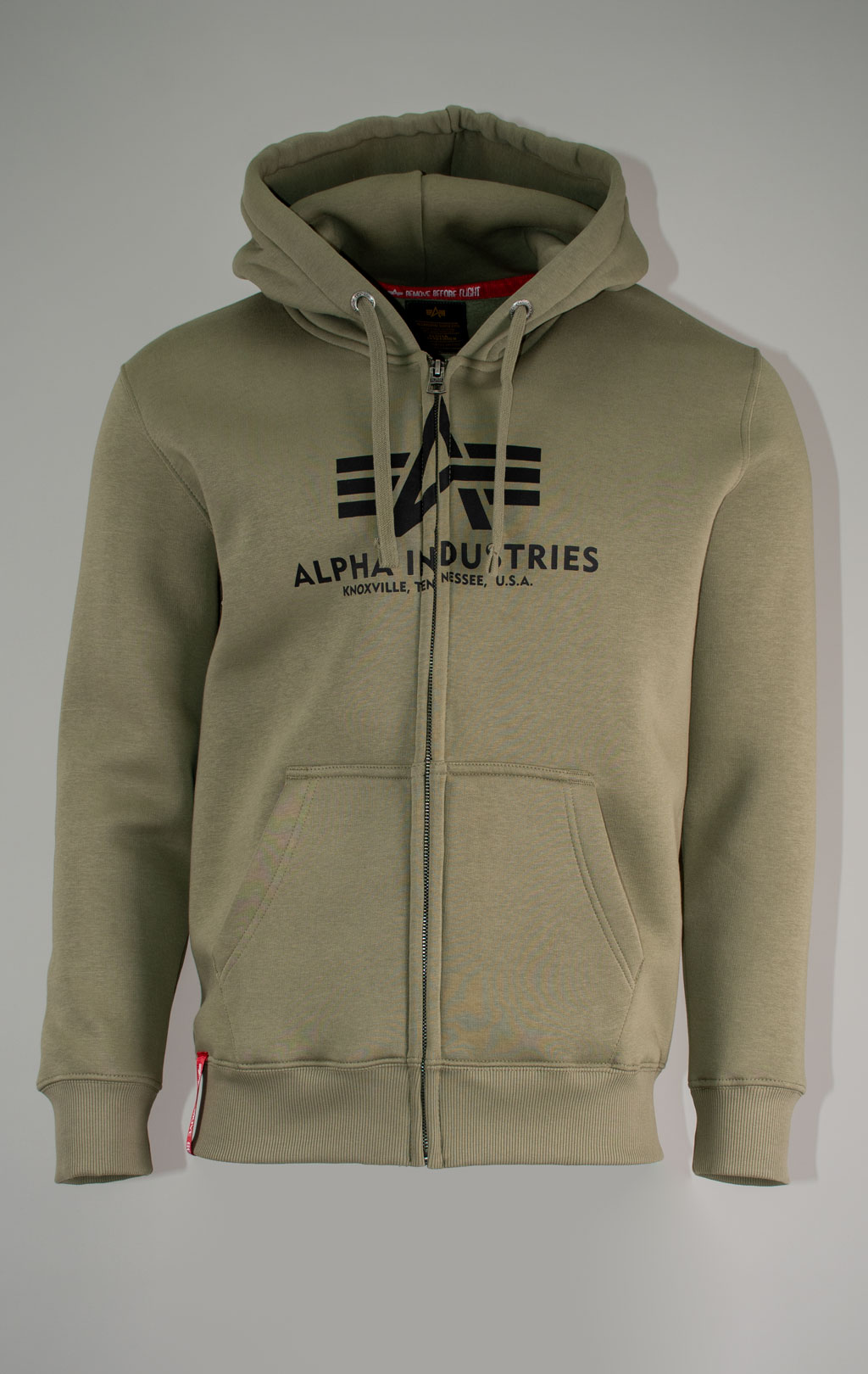 Толстовка ALPHA INDUSTRIES BASIC ZIP HOODY olive 