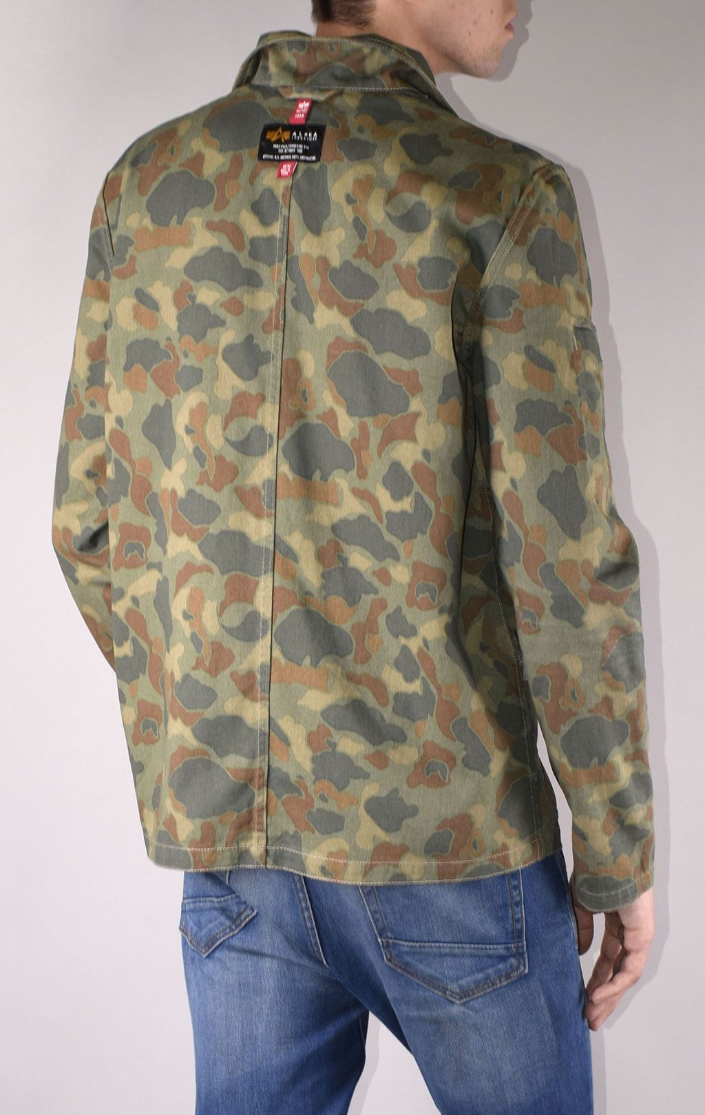 Ветровка ALPHA INDUSTRIES P-42 FIELD SHIRT brown frogskin camo 