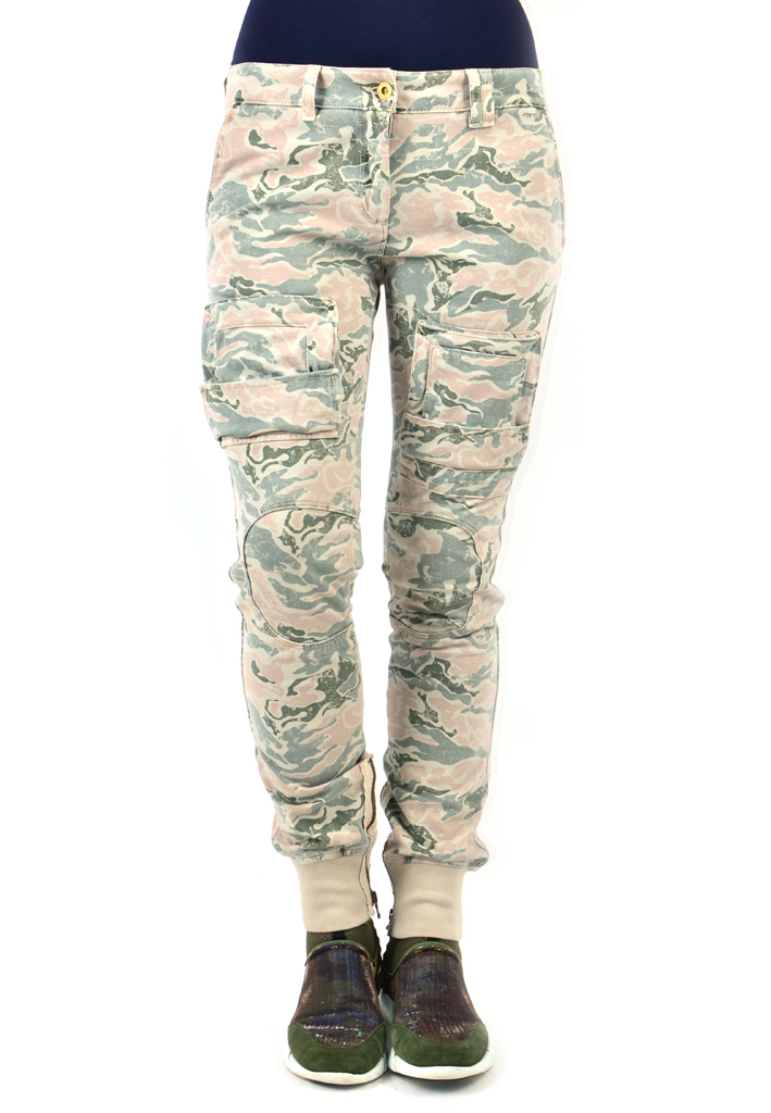 Женские брюки-карго AERONAUTICA MILITARE camouflage rosa (PF 692) 