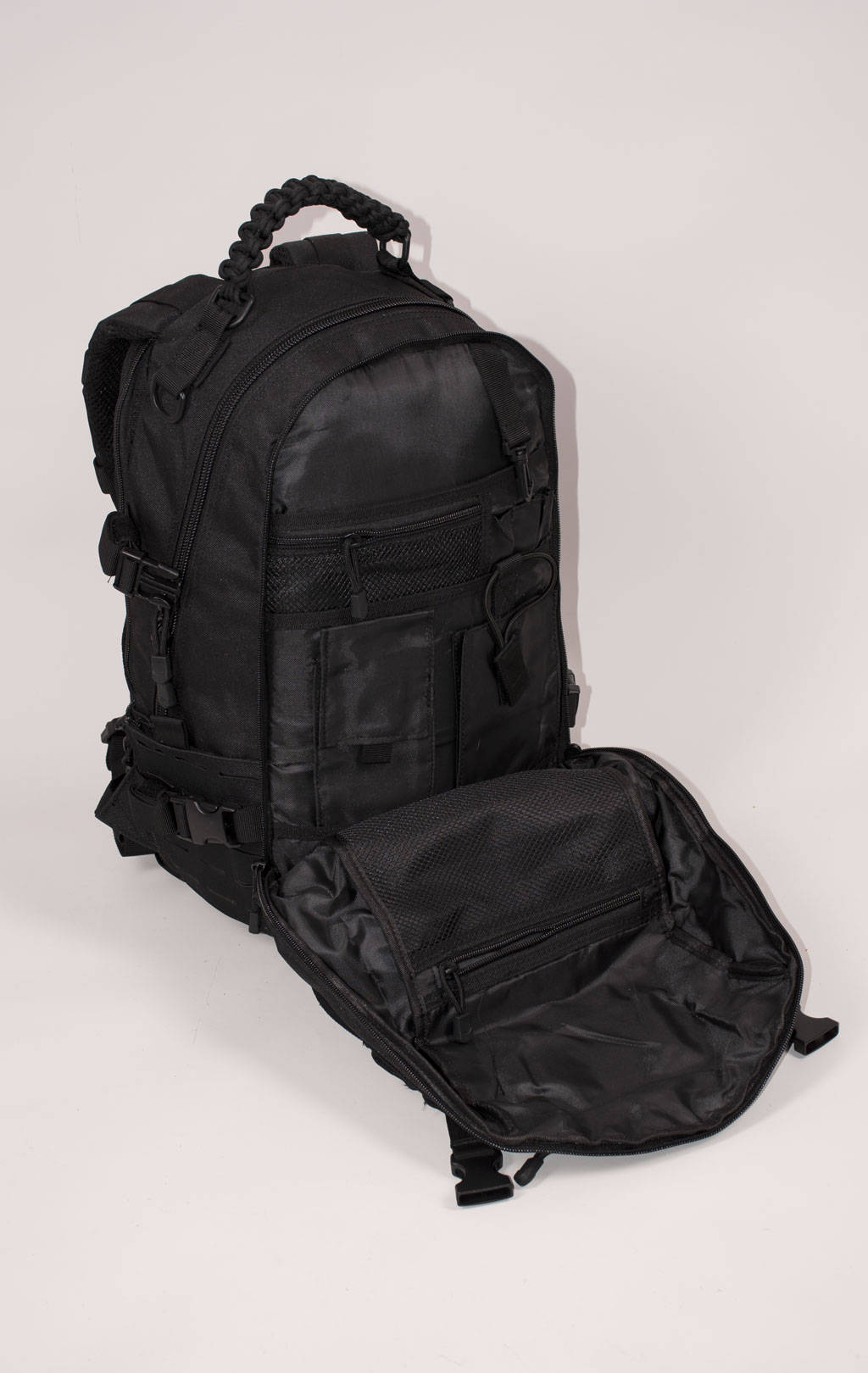 Рюкзак тактический 30L front laser cut, paracord black BS-544 Китай