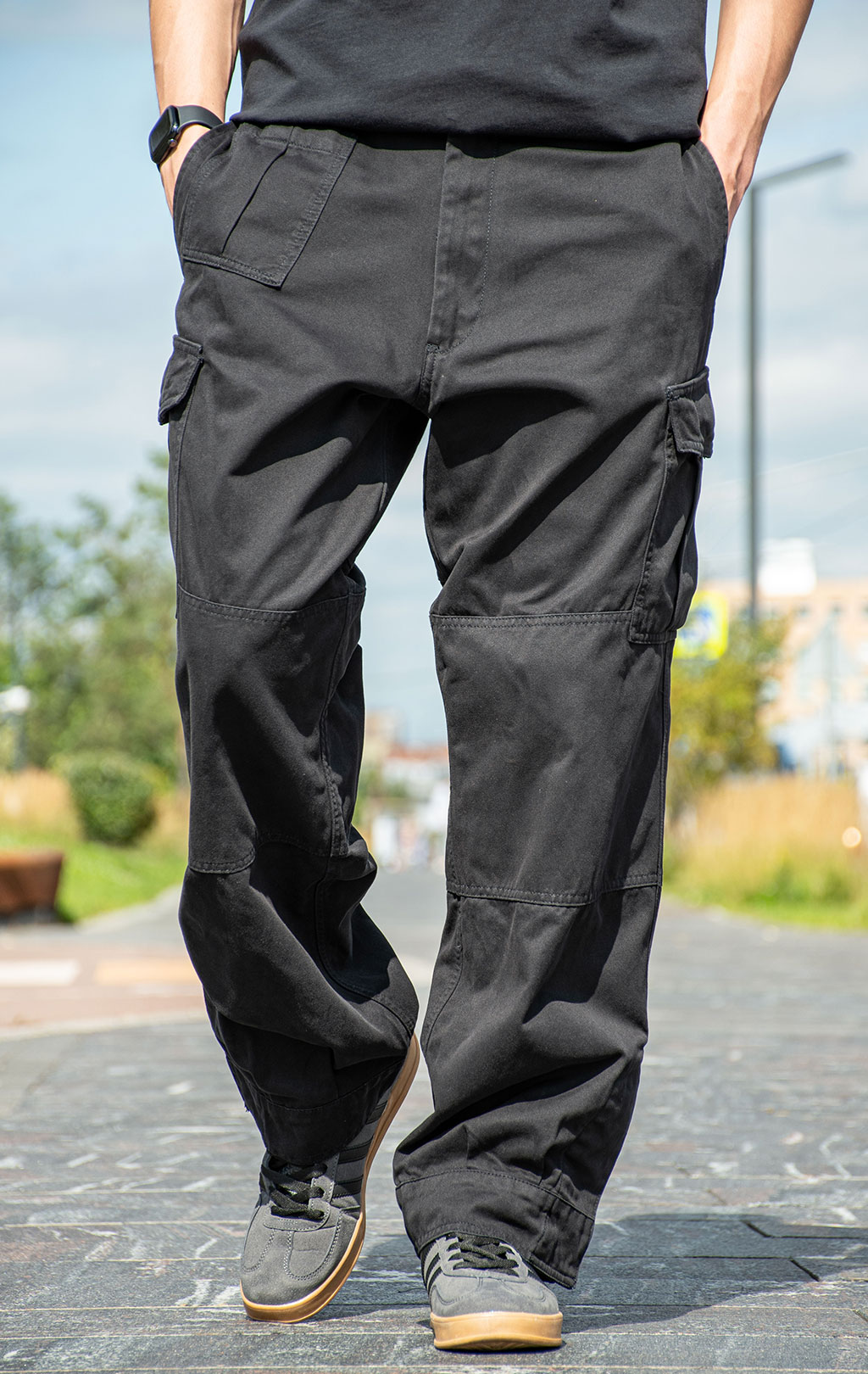 Брюки-карго ALPHA INDUSTRIES BELGIAN PANT M-64 плотные FW 24/25 black 