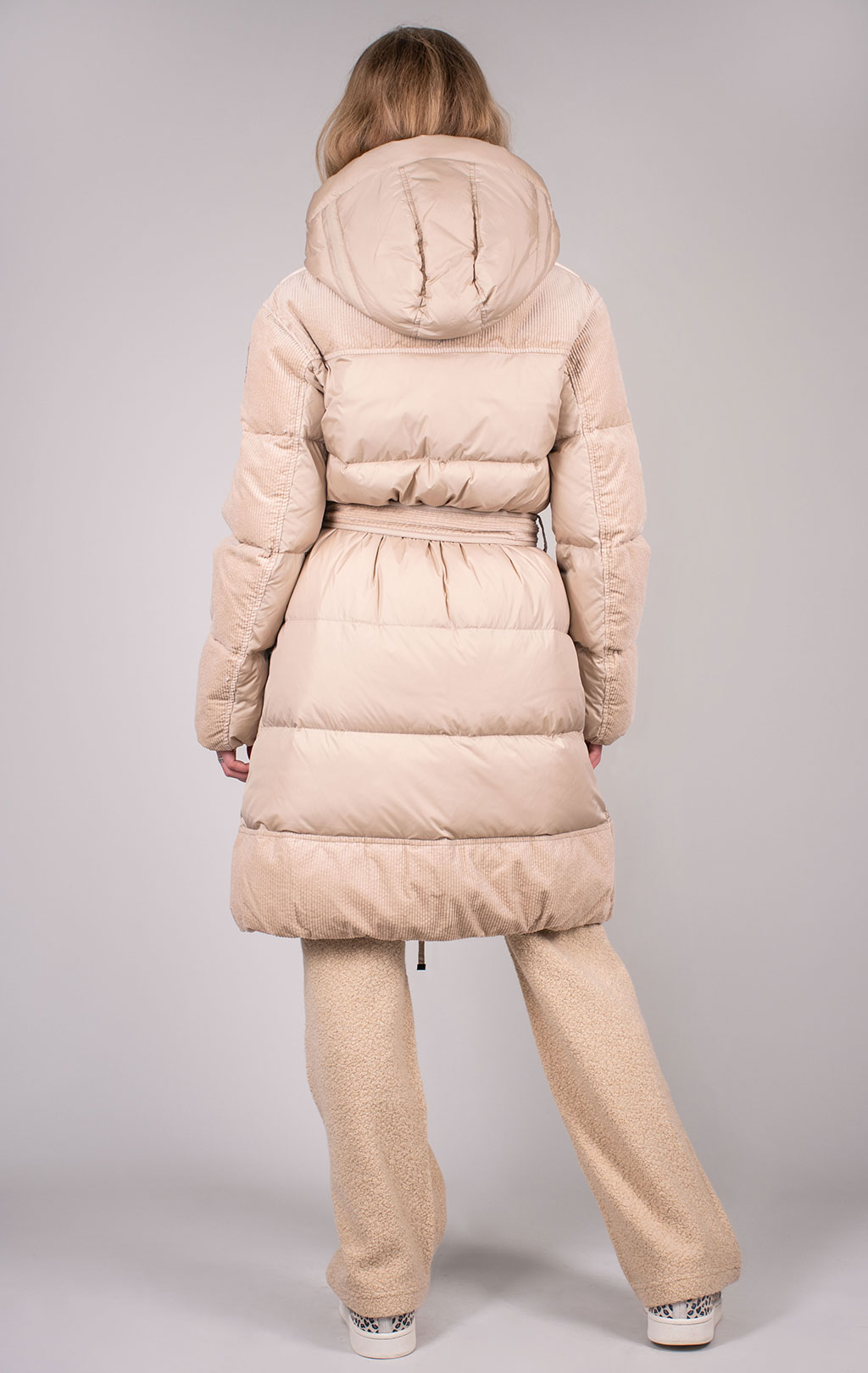 Женское пальто пуховое PARAJUMPERS INTERSTELLAR вельвет FW 24/25 sun kissed 