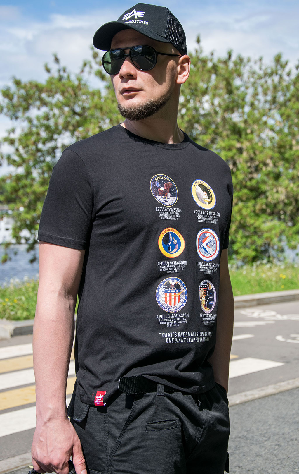 Футболка ALPHA INDUSTRIES NASA APOLLO MISSION T black 