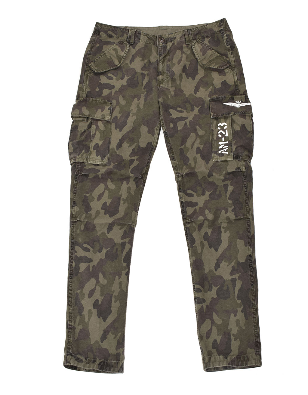 Брюки-карго AERONAUTICA MILITARE FW 19/20 verde camouflage (PA 1353) 