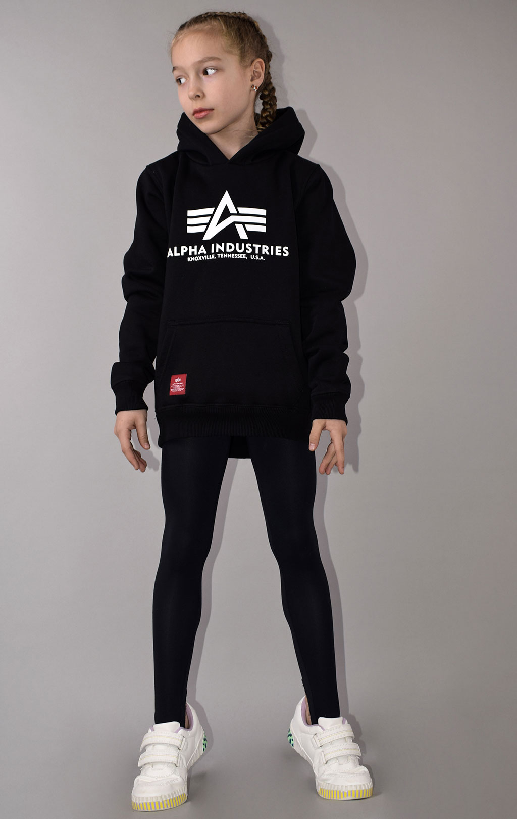 Детская толстовка ALPHA INDUSTRIES BASIC HOODY black 