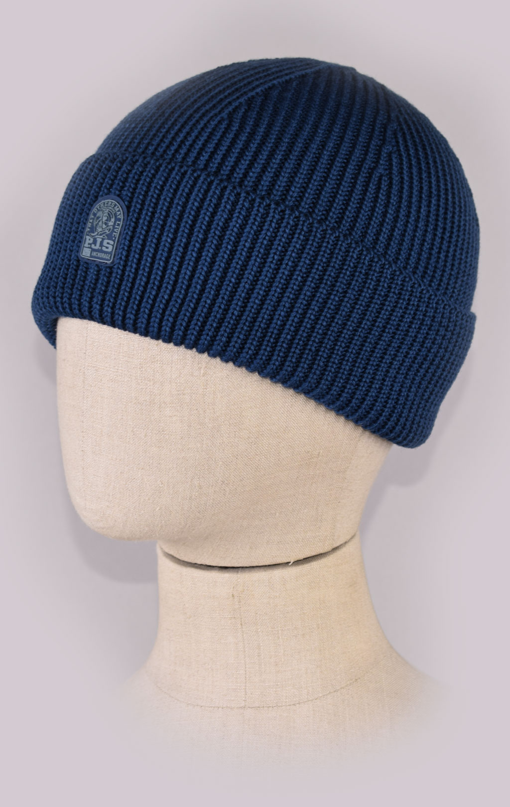 Шапка вязаная PARAJUMPERS PLAIN BEANIE FW 21/22 mallard blue 