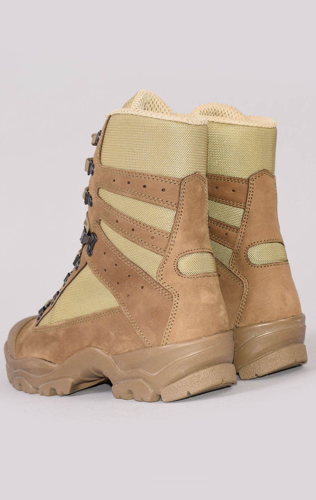 Женские ботинки-берцы армейские кожа/нейлон brown Франция