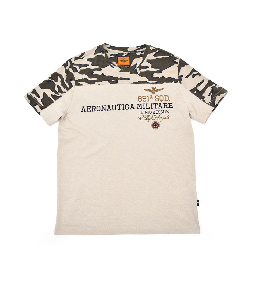 Футболка AERONAUTICA MILITARE SS 20/TR camouflage/sabbia (TS 1749)