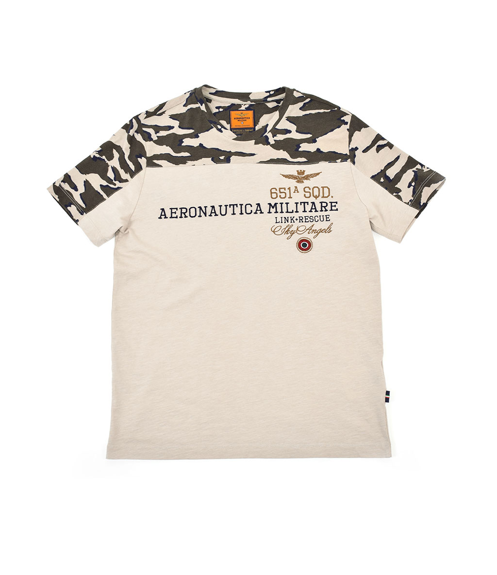 Футболка AERONAUTICA MILITARE SS 20/TR camouflage/sabbia (TS 1749) 