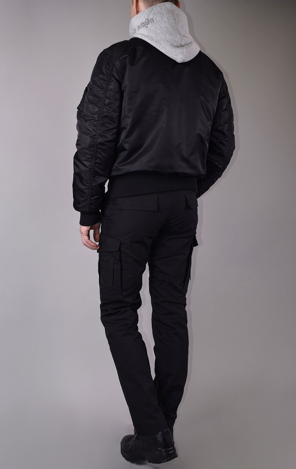 Куртка-бомбер лётная ALPHA INDUSTRIES D-Tec big size MA-1 black 