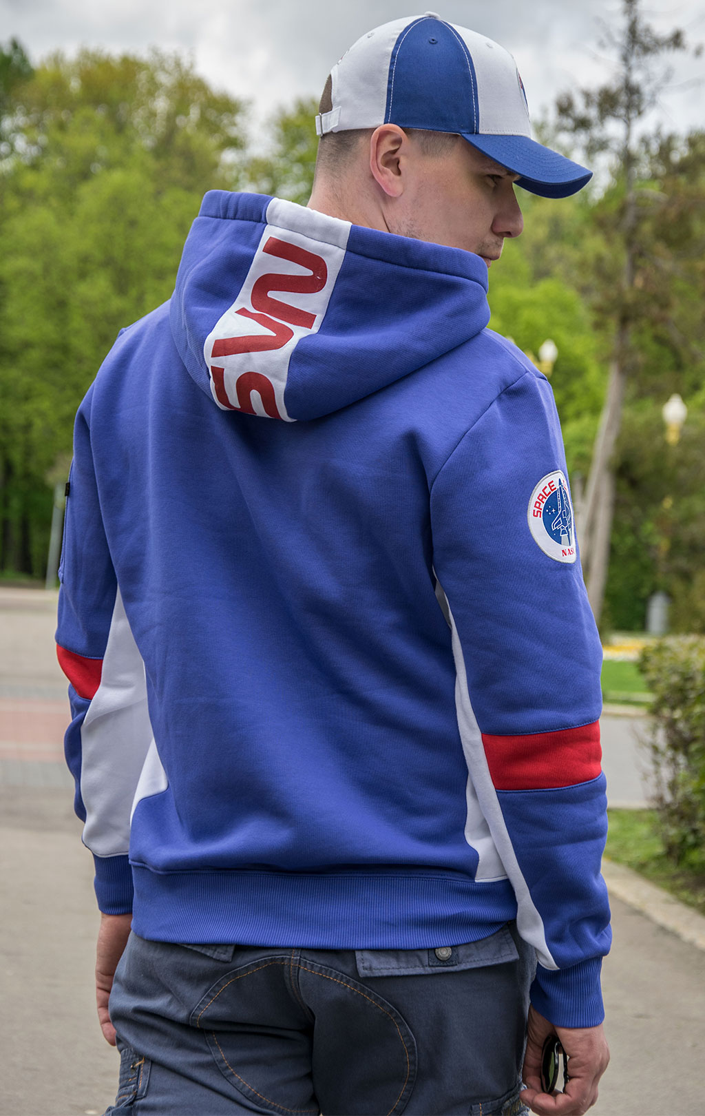 Толстовка ALPHA INDUSTRIES NASA SPACE CAMP HOODY nautical blue 