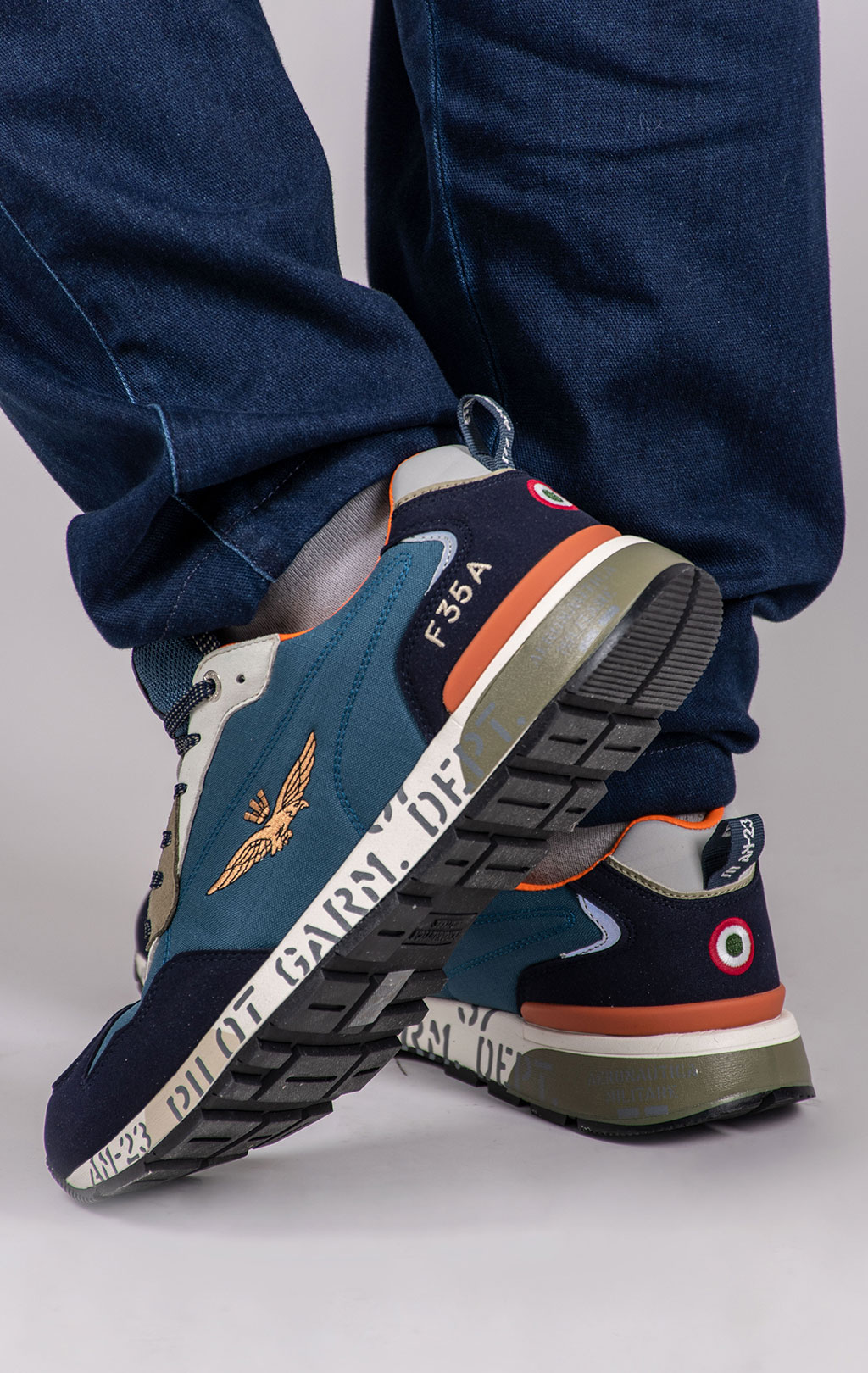 Кроссовки AERONAUTICA MILITARE SS 25/CN baltic/blue navy (SC 276) 