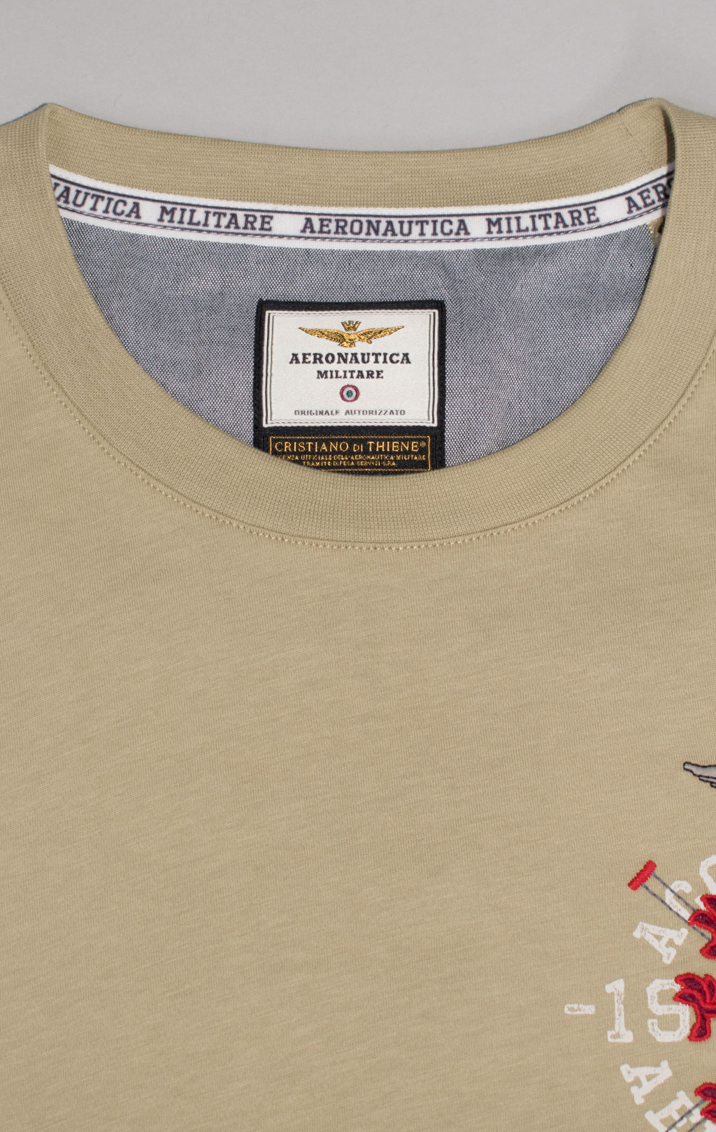 Футболка AERONAUTICA MILITARE SS 24/TR sand washed (TS 2201) 