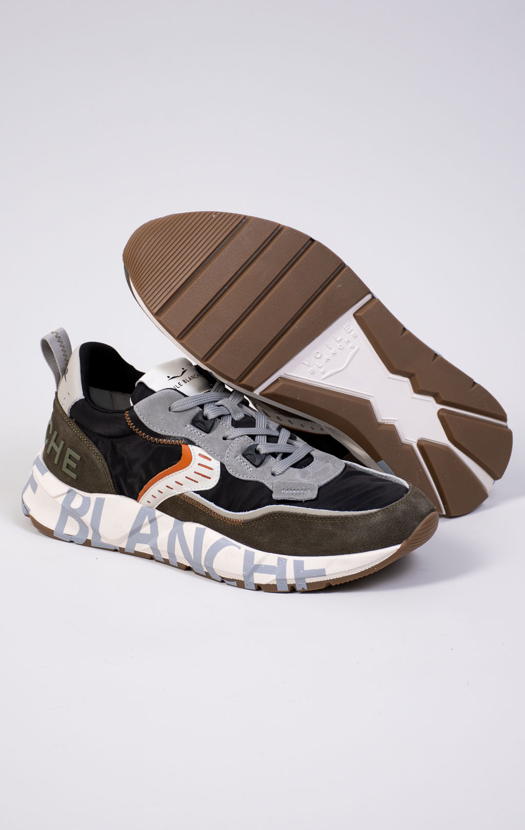 Кроссовки VOILE BLANCHE CLUB01 FW 25/26 army green/black/grey 2017465 