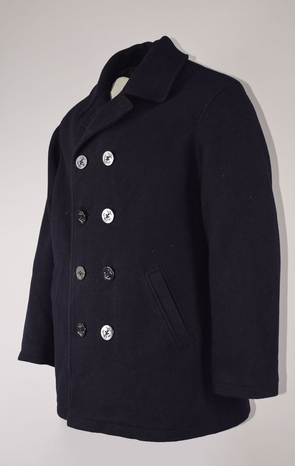 Бушлат морской Gap PEACOAT шерсть80/нейлон20 navy б/у Таиланд