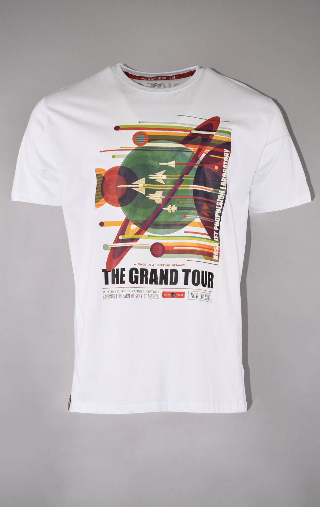 Футболка ALPHA INDUSTRIES NASA GRAND TOUR white 