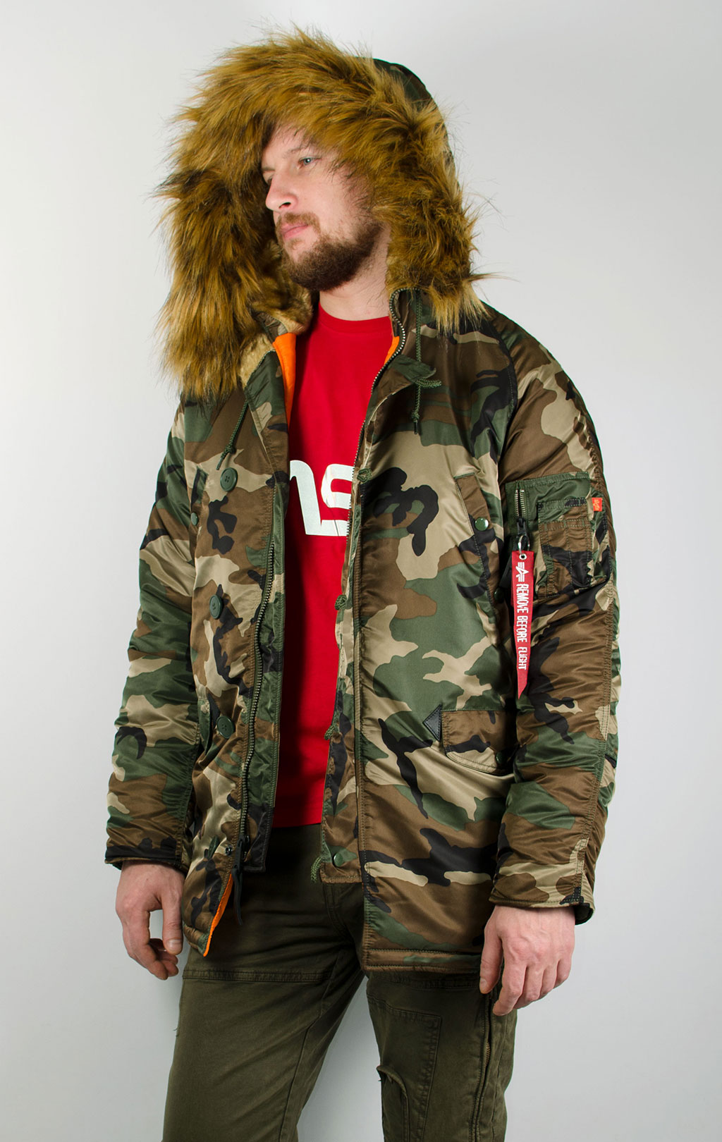 Аляска ALPHA INDUSTRIES VF 59 N-3B camo woodland 65 