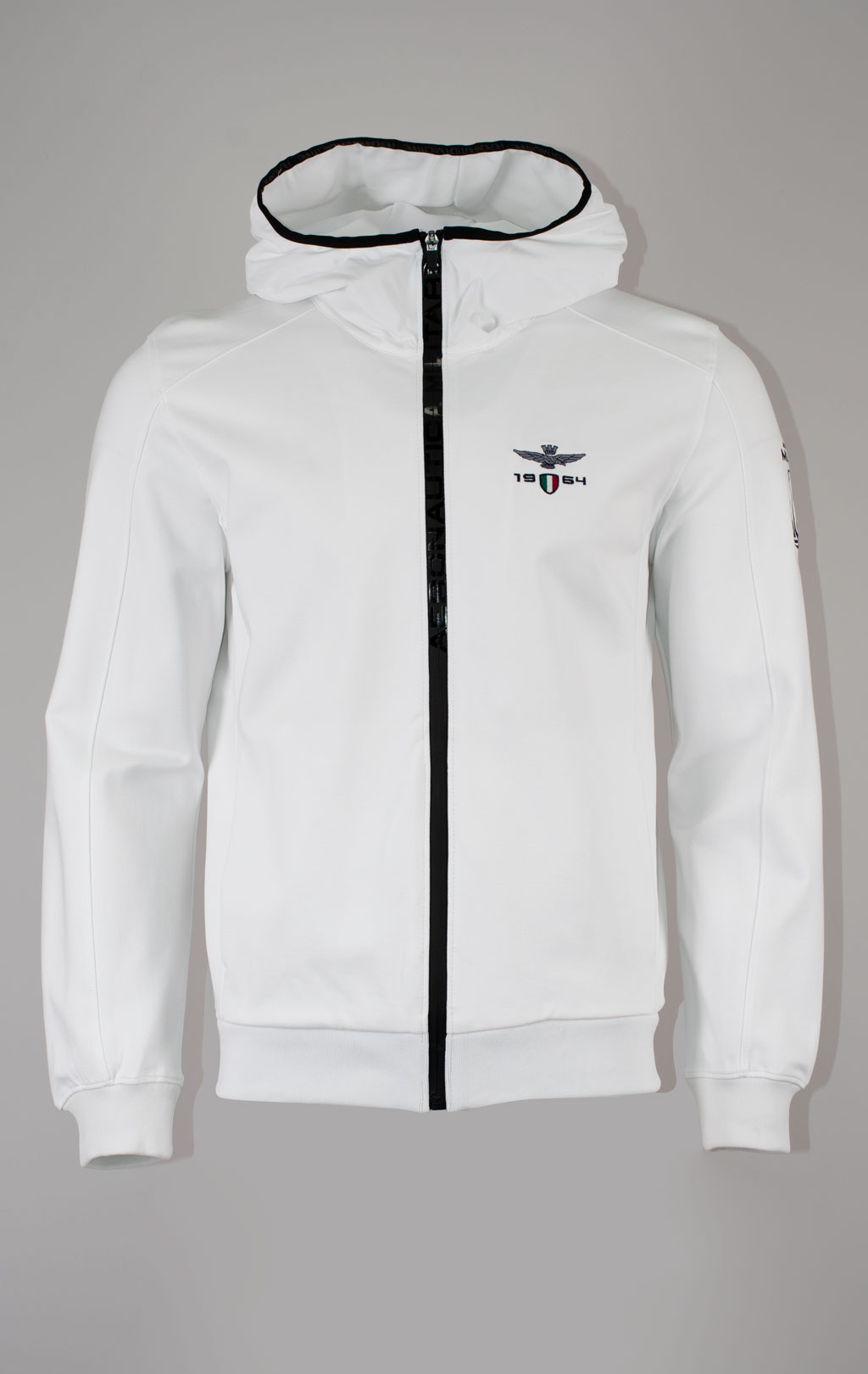 Толстовка с капюшоном AERONAUTICA MILITARE SS 25 m/BD off white (AF 497) 
