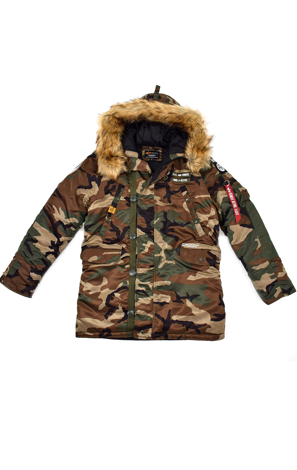 Аляска ALPHA INDUSTRIES AIRBORNE N-3B camo woodland 65 