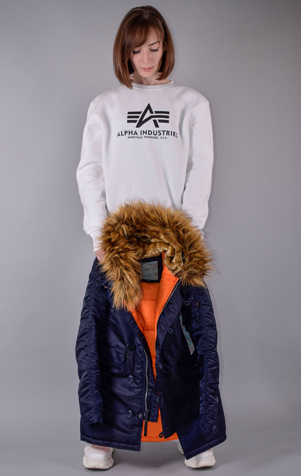 Женская аляска ALPHA INDUSTRIES VF 59 N-3B rep. blue 