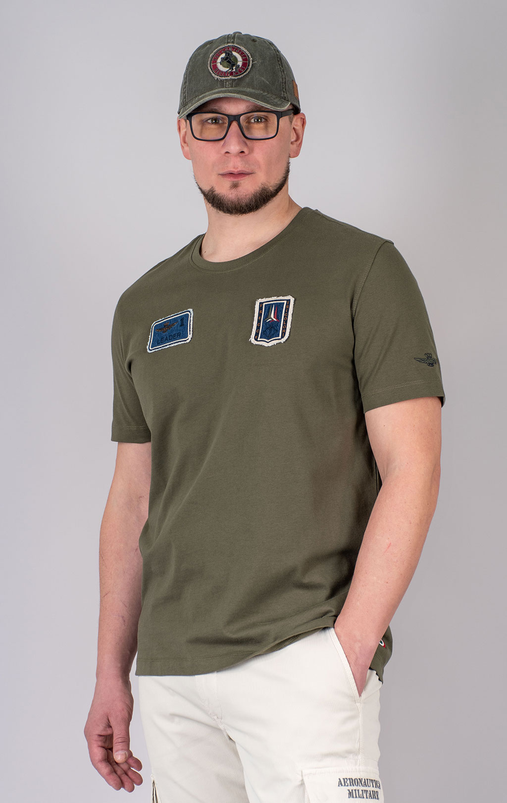 Футболка AERONAUTICA MILITARE SS 25 m/BD military olive (TS 2411) 