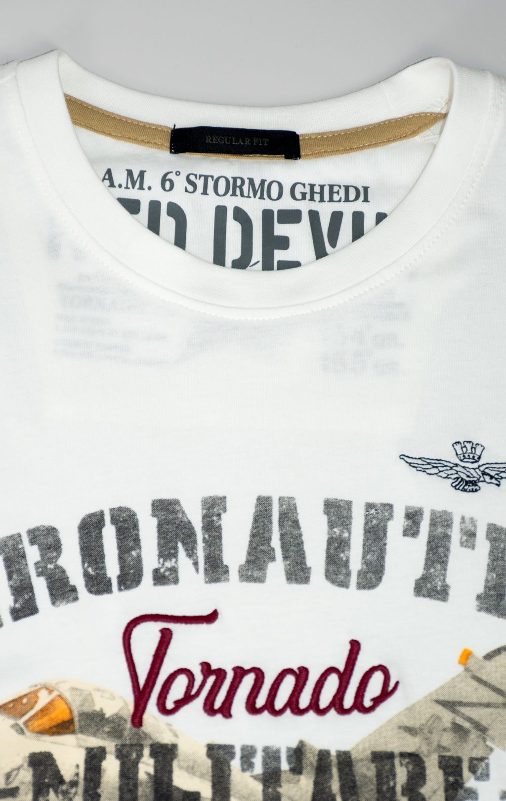 Футболка AERONAUTICA MILITARE SS 25 m/BD milk white (TS 2406) 