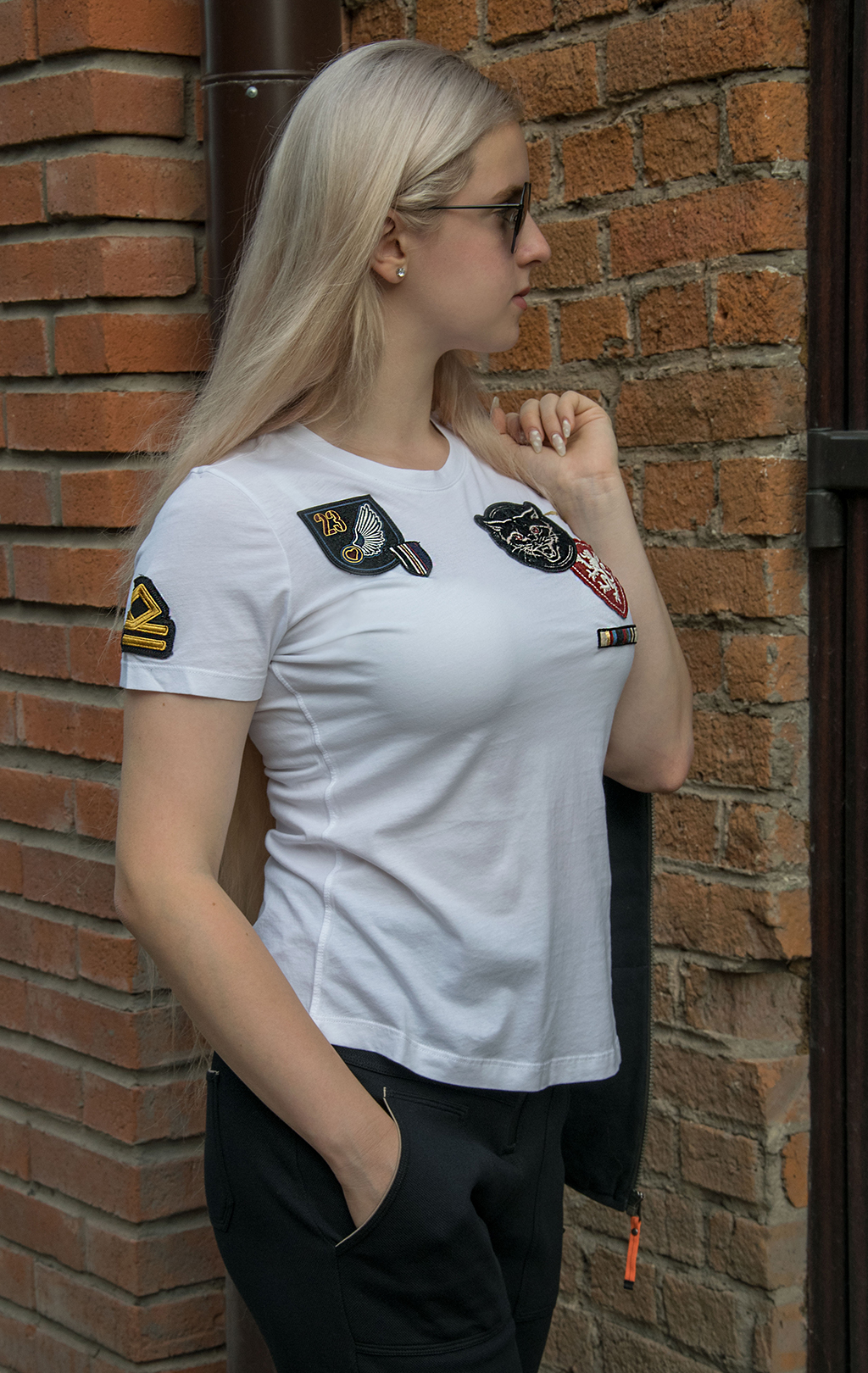 Женская футболка AERONAUTICA MILITARE SS 21/PT bianco ottico (TS 1878) 