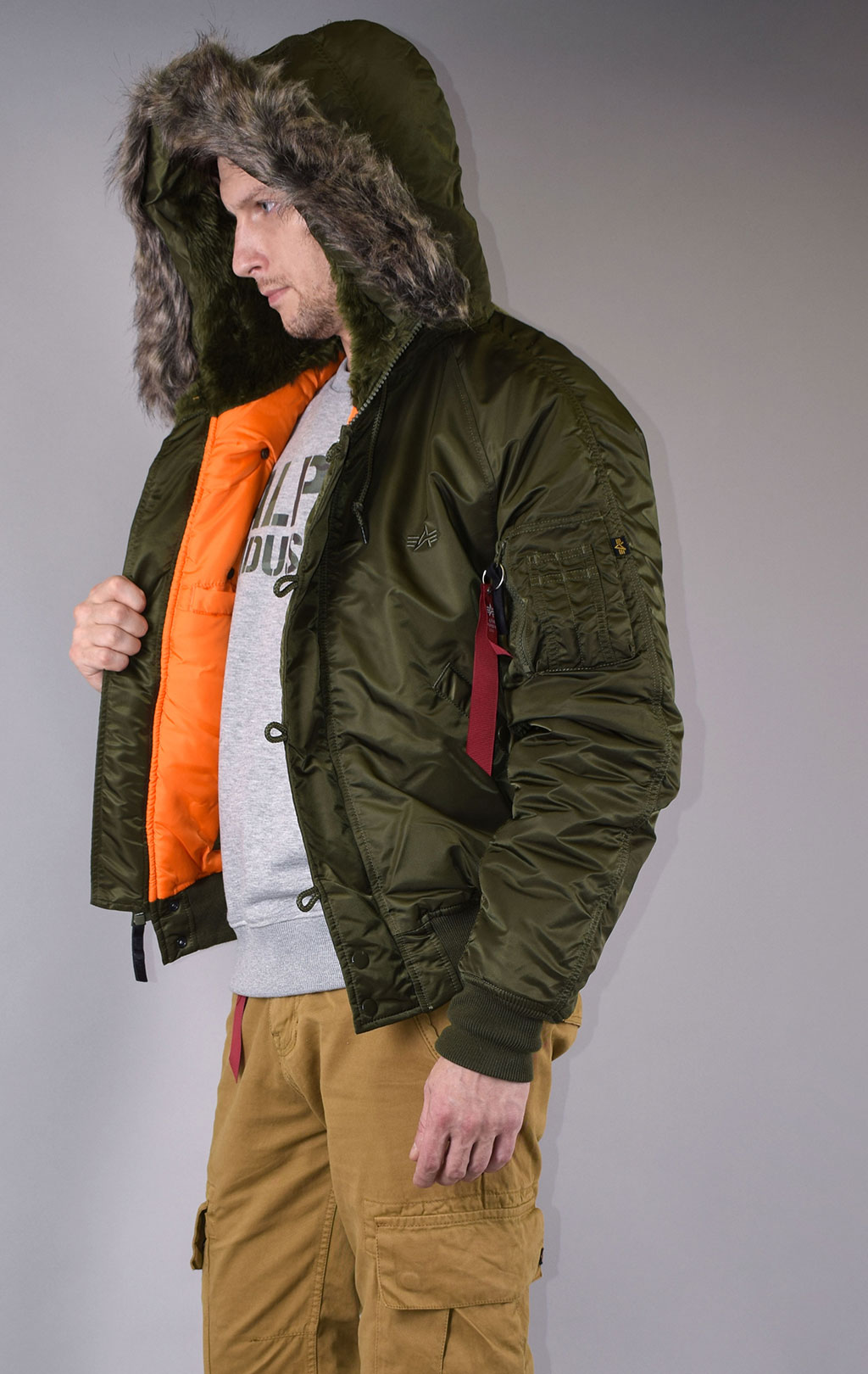 Аляска короткая ALPHA INDUSTRIES VF 59 N-2B dark green 