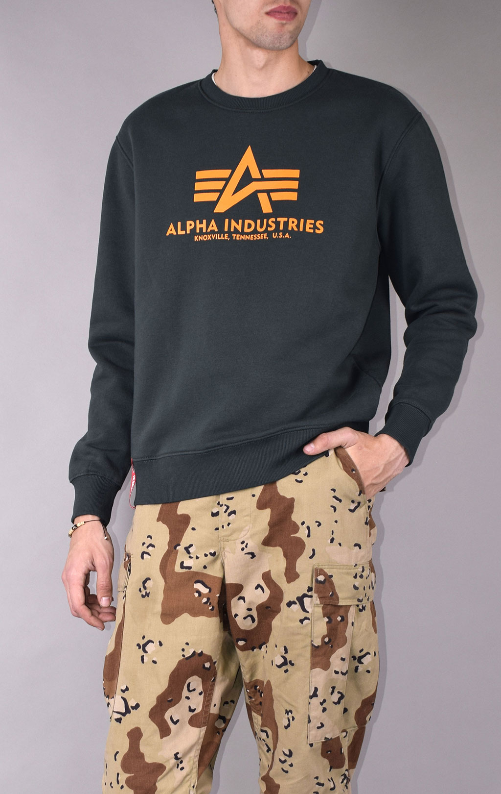 Свитшот ALPHA INDUSTRIES BASIC SWEATER dark petrol, купить в  Интернет-магазине