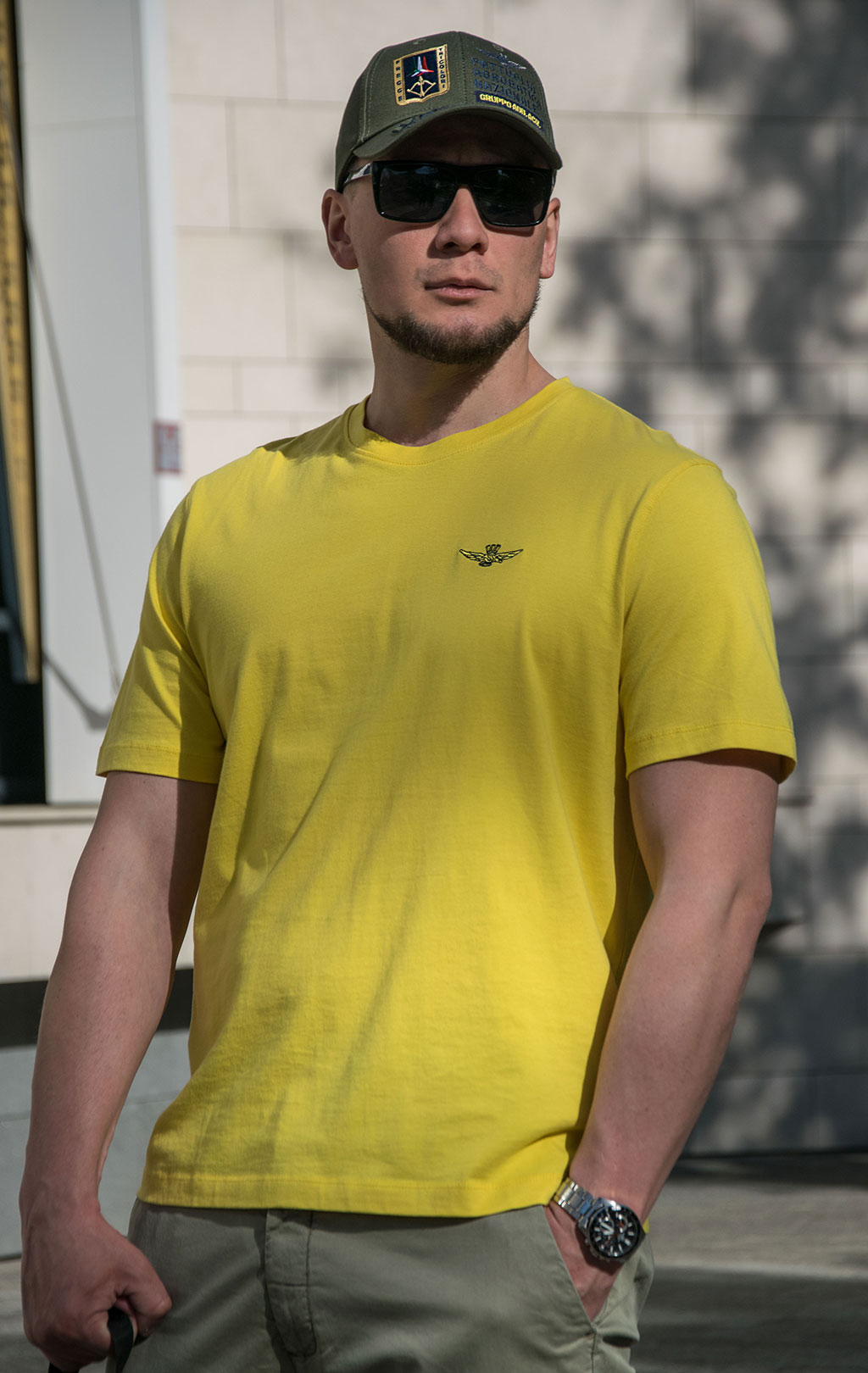 Футболка AERONAUTICA MILITARE SS 23/BD giallo (TS 2065) 