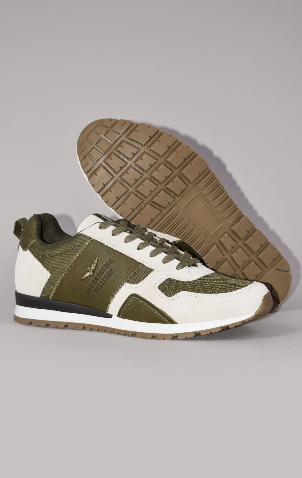 Кроссовки AERONAUTICA MILITARE SS 23 m/PT verde/grigio (SC 246)