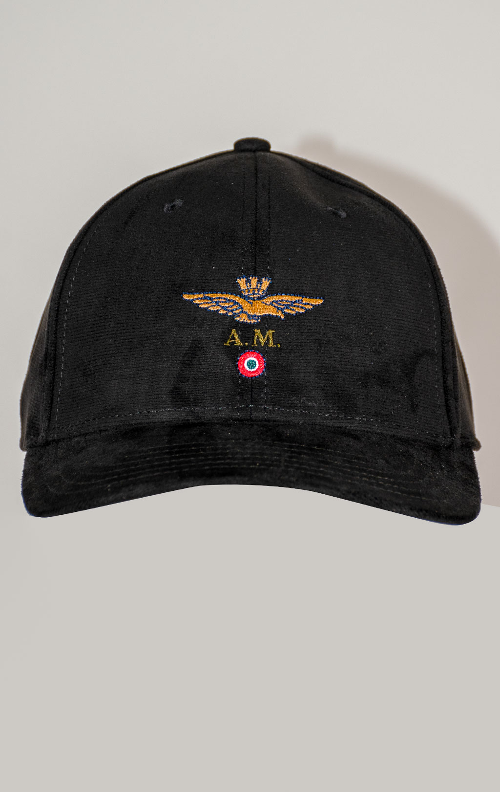 Бейсболка AERONAUTICA MILITARE искусственная замша FW 25/26/CN jet black (HA 1229) 