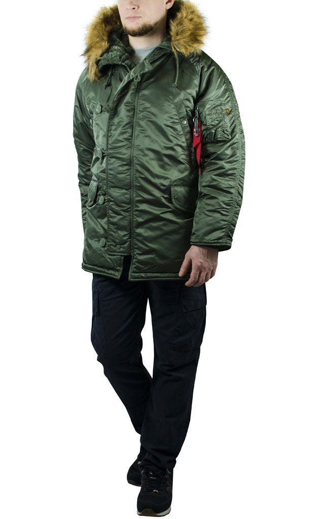 Аляска ALPHA INDUSTRIES CLASSIC N-3B sage green Аляска ALPHA INDUSTRIES CLASSIC N-3B sage green