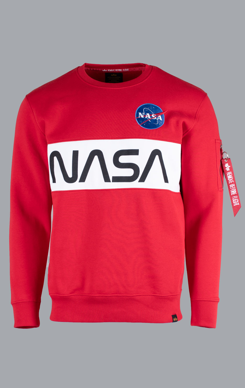 Свитшот ALPHA INDUSTRIES NASA Inlay speed red 