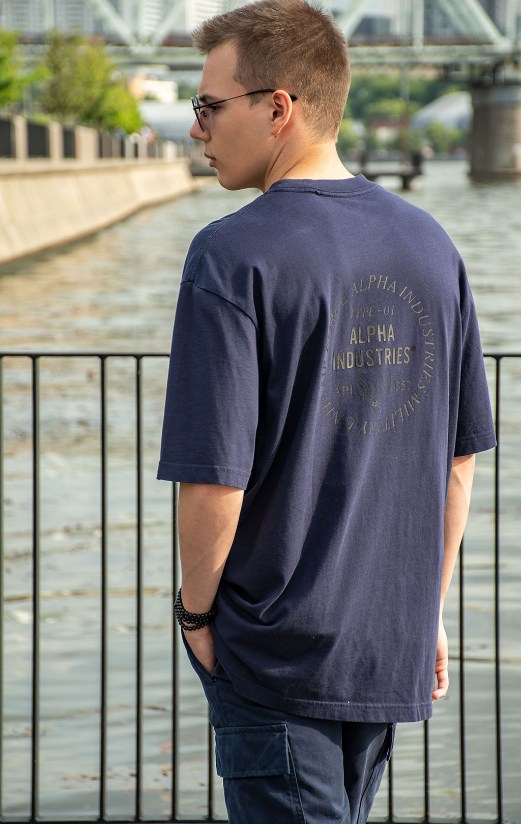 Футболка ALPHA INDUSTRIES UNFRM TYPE-01 TEE SS 25 m rep. blue 