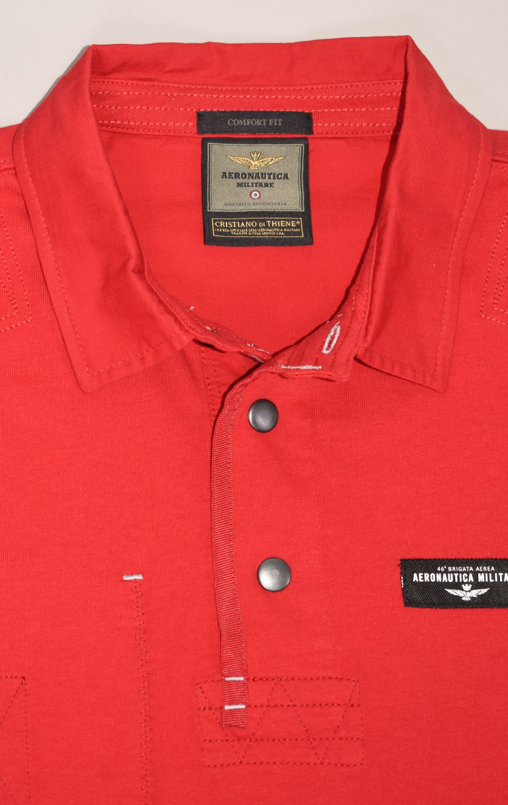Поло-лонгслив AERONAUTICA MILITARE ANTARCTICA FW 23/24/TR red (PO 1730)