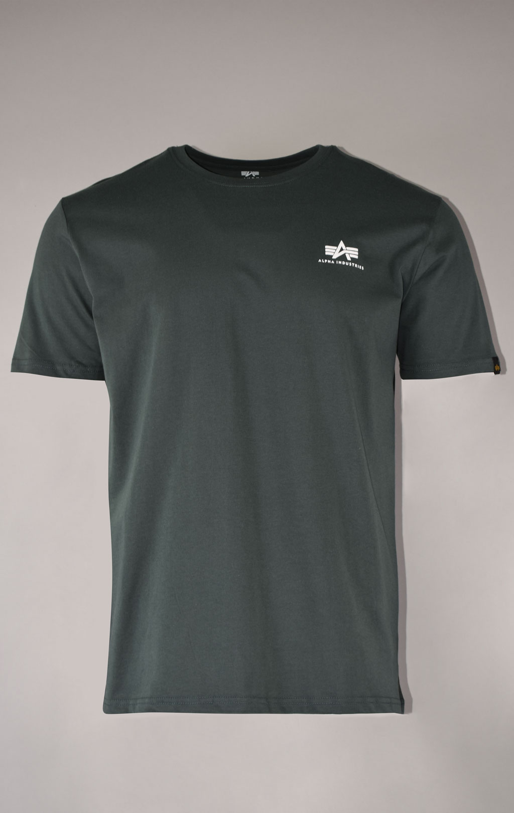 Футболка ALPHA INDUSTRIES BASIC T SMALL LOGO navy green 