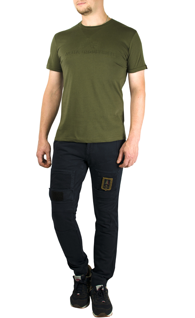 Футболка ALPHA INDUSTRIES 3D T dark green 