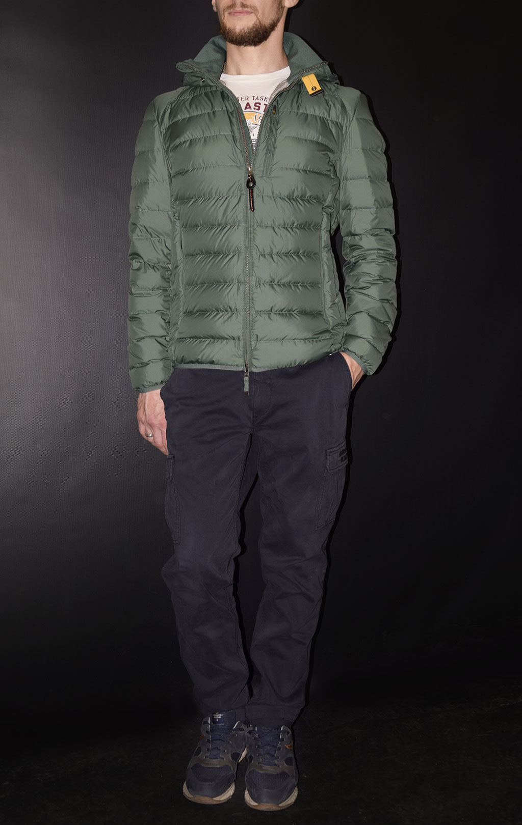 Куртка-пуховик лёгкая PARAJUMPERS LAST MINUTE forest green 