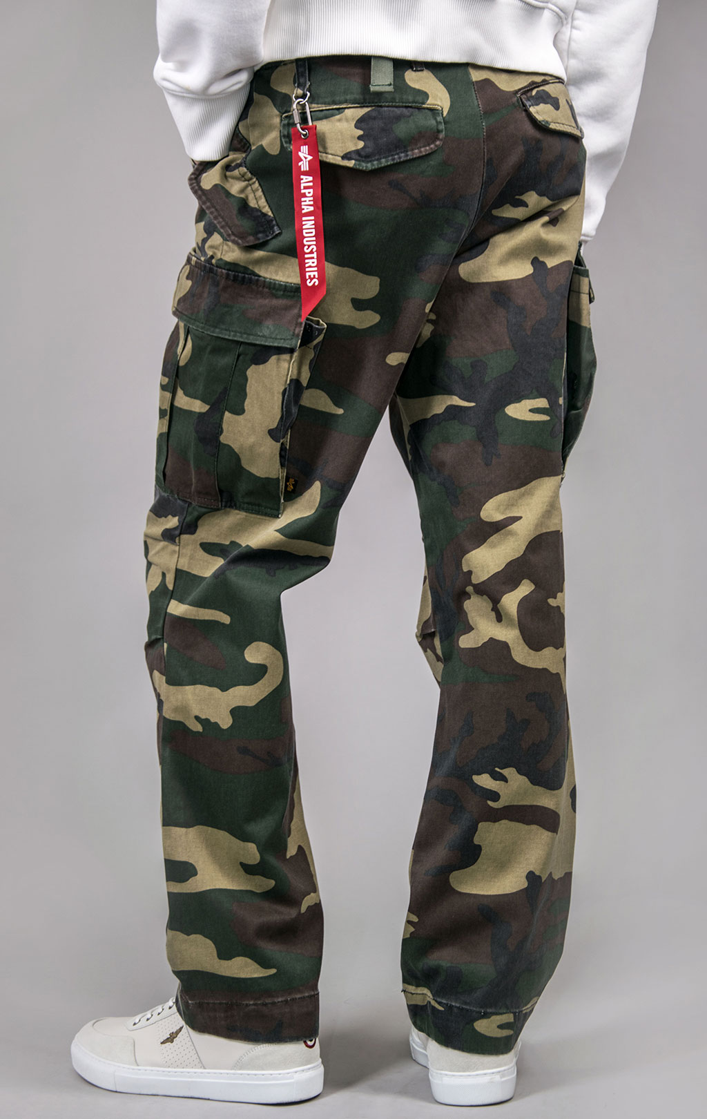 Брюки-карго парашюты ALPHA INDUSTRIES M-65 PANT camo woodland 