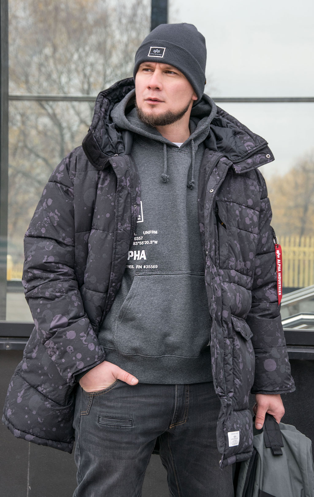 Аляска ALPHA INDUSTRIES QUILTED PARKA N-3B FW 22/23 m territory black camo 