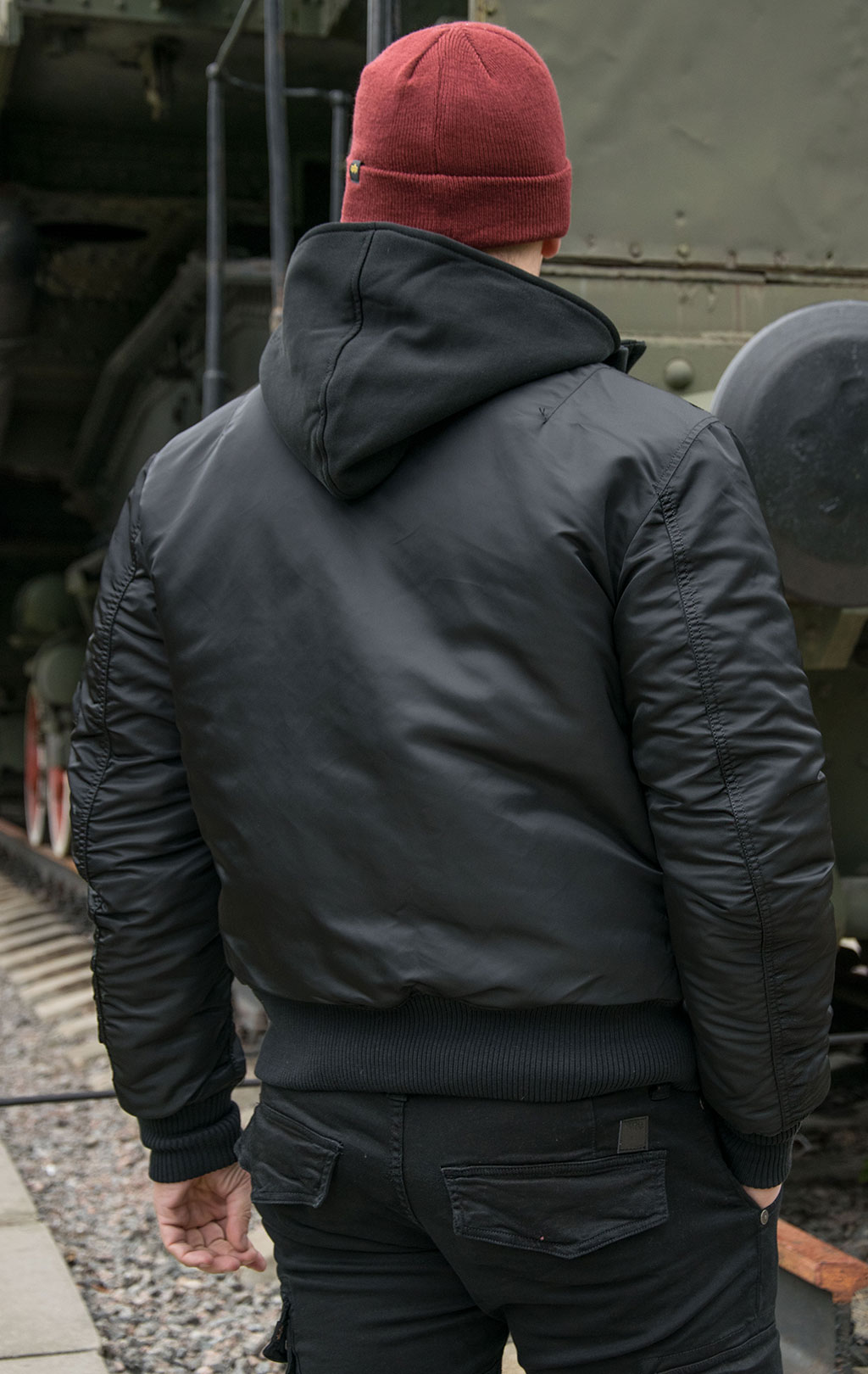 Куртка-бомбер лётная ALPHA INDUSTRIES D-Tec big size MA-1 black/black 