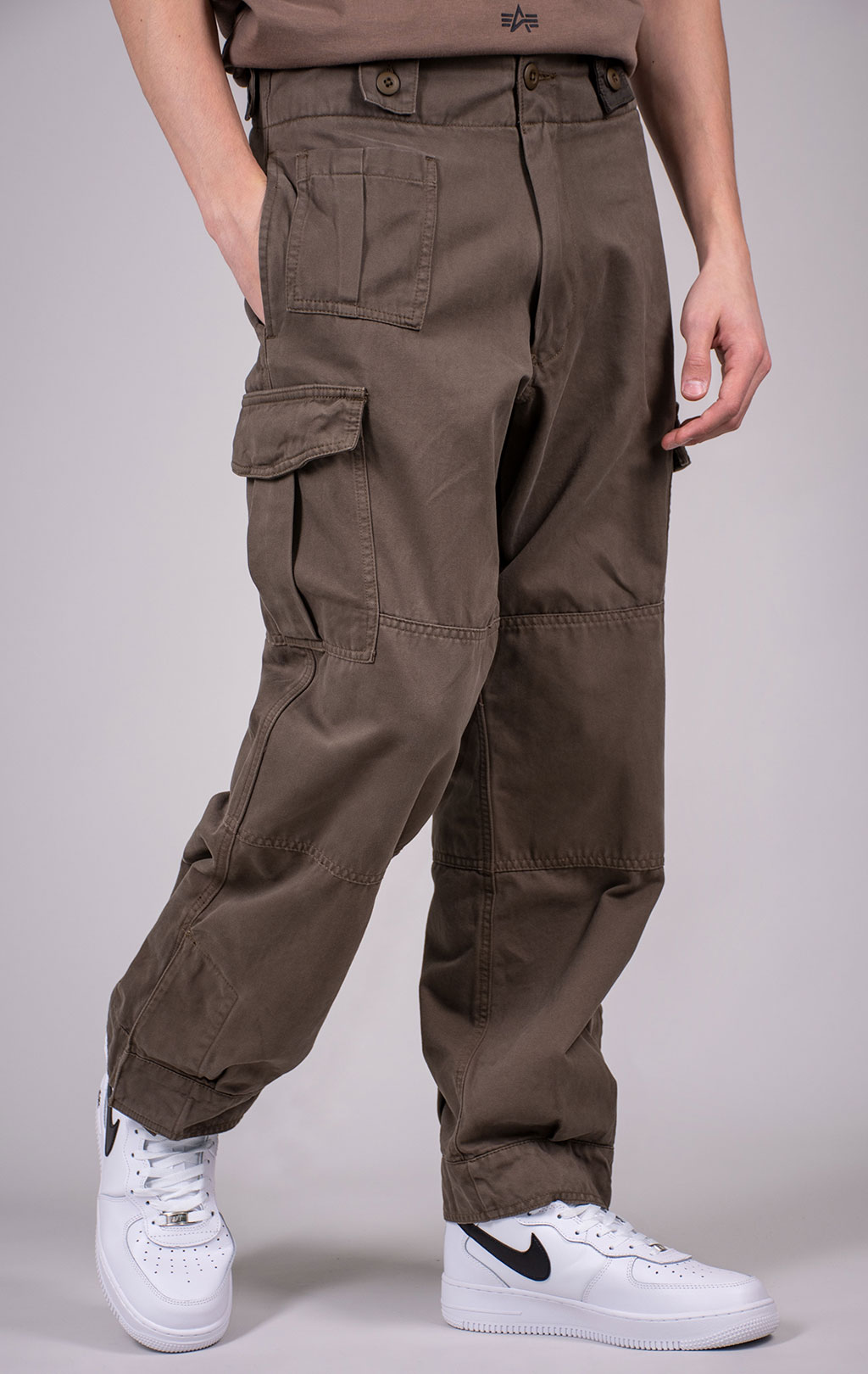 Брюки-карго ALPHA INDUSTRIES BELGIAN PANT M-64 плотные FW 24/25 coyote brown 